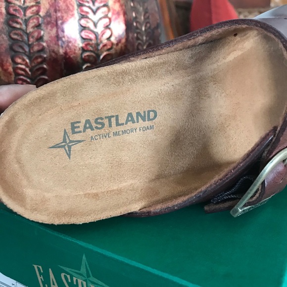 Eastland Double Strap Leather Slide Sandals - Picture 5 of 7